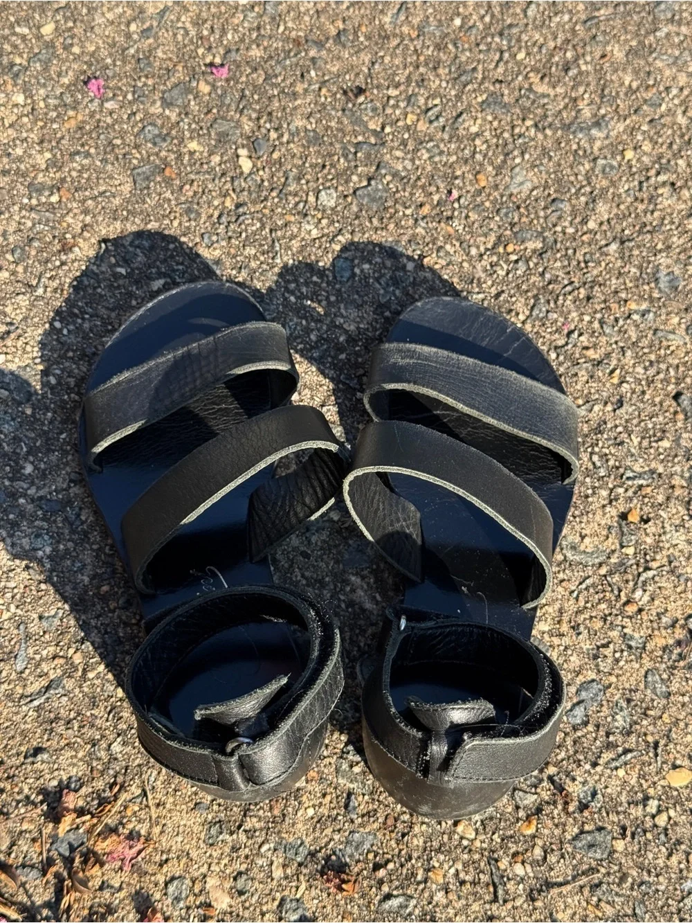 Bonpoint Paris Black Leather Ankle Strap Sandals EU 29 Kids US 11.5–12